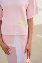 Starfish Short Sleeve Crew - Blush