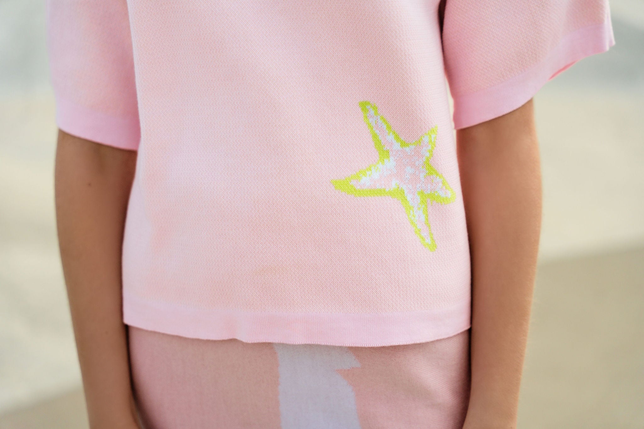 Starfish Short Sleeve Crew - Blush