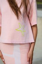 Starfish Short Sleeve Crew - Blush