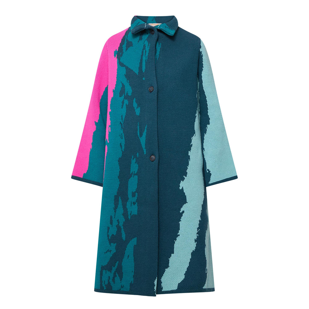 Graphic Single-Breasted Coat