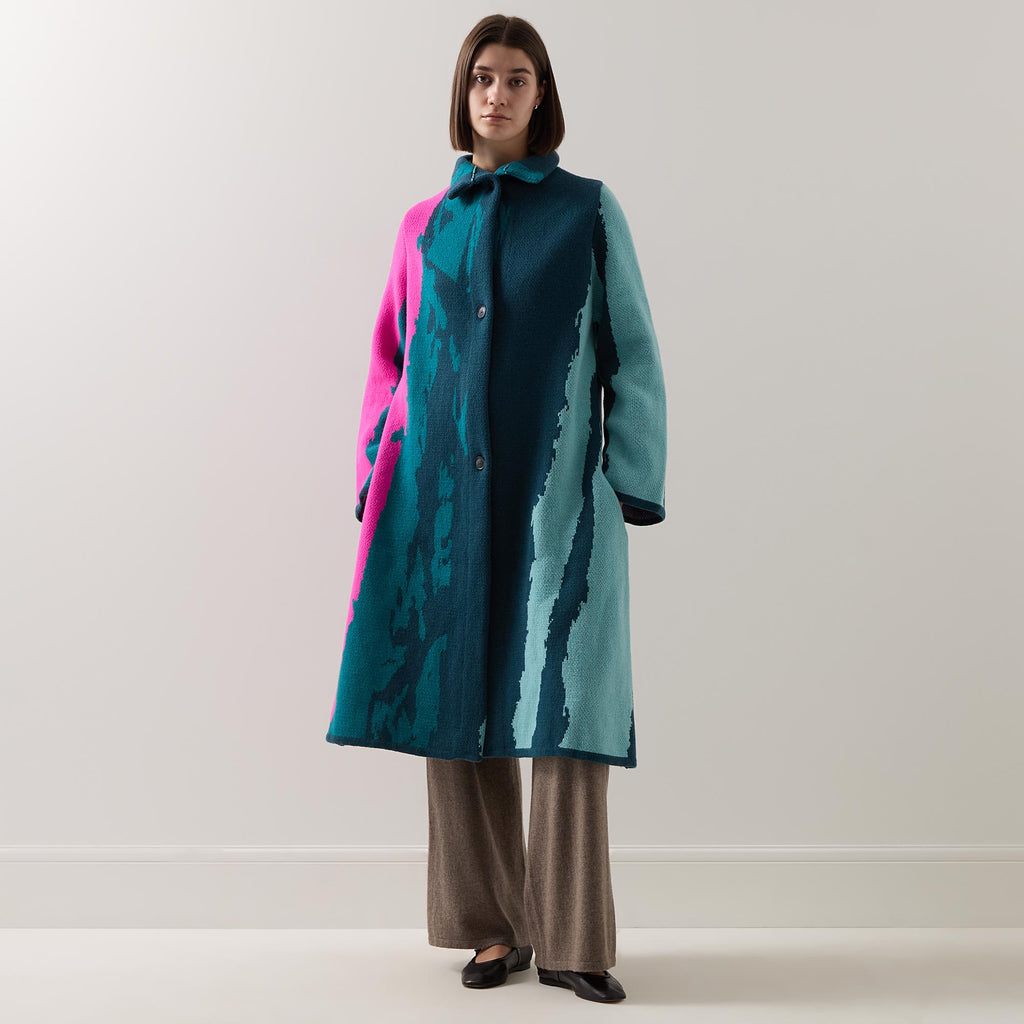 Graphic Single-Breasted Coat