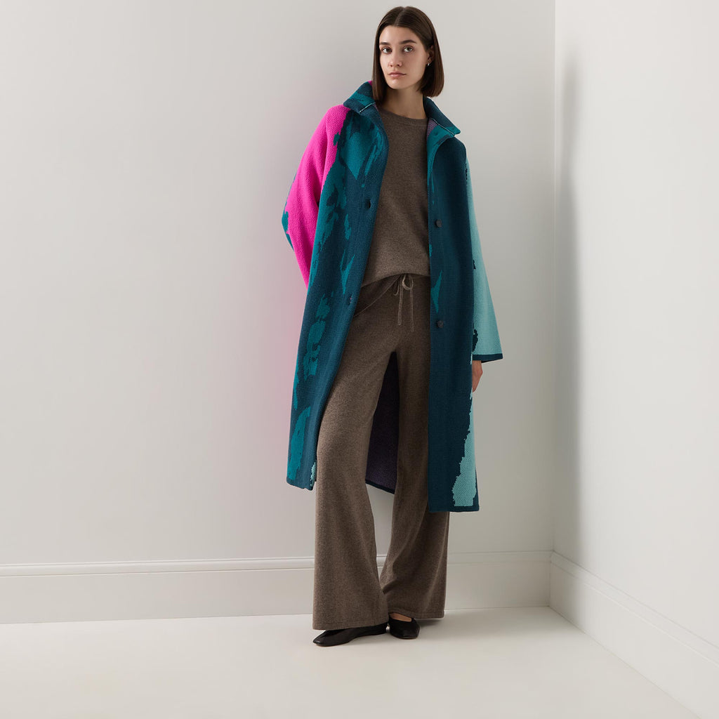 Graphic Single-Breasted Coat