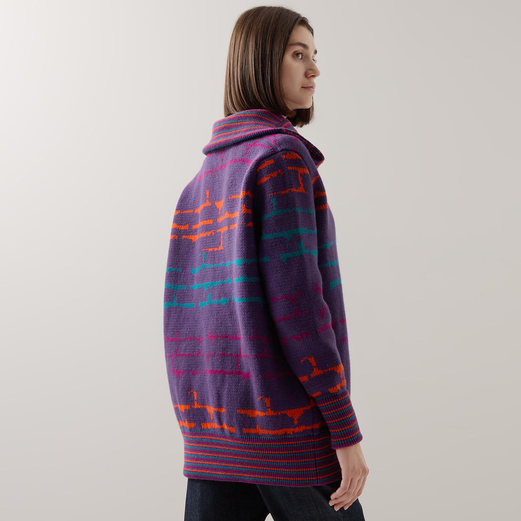 Graphic Long Bomber Purple