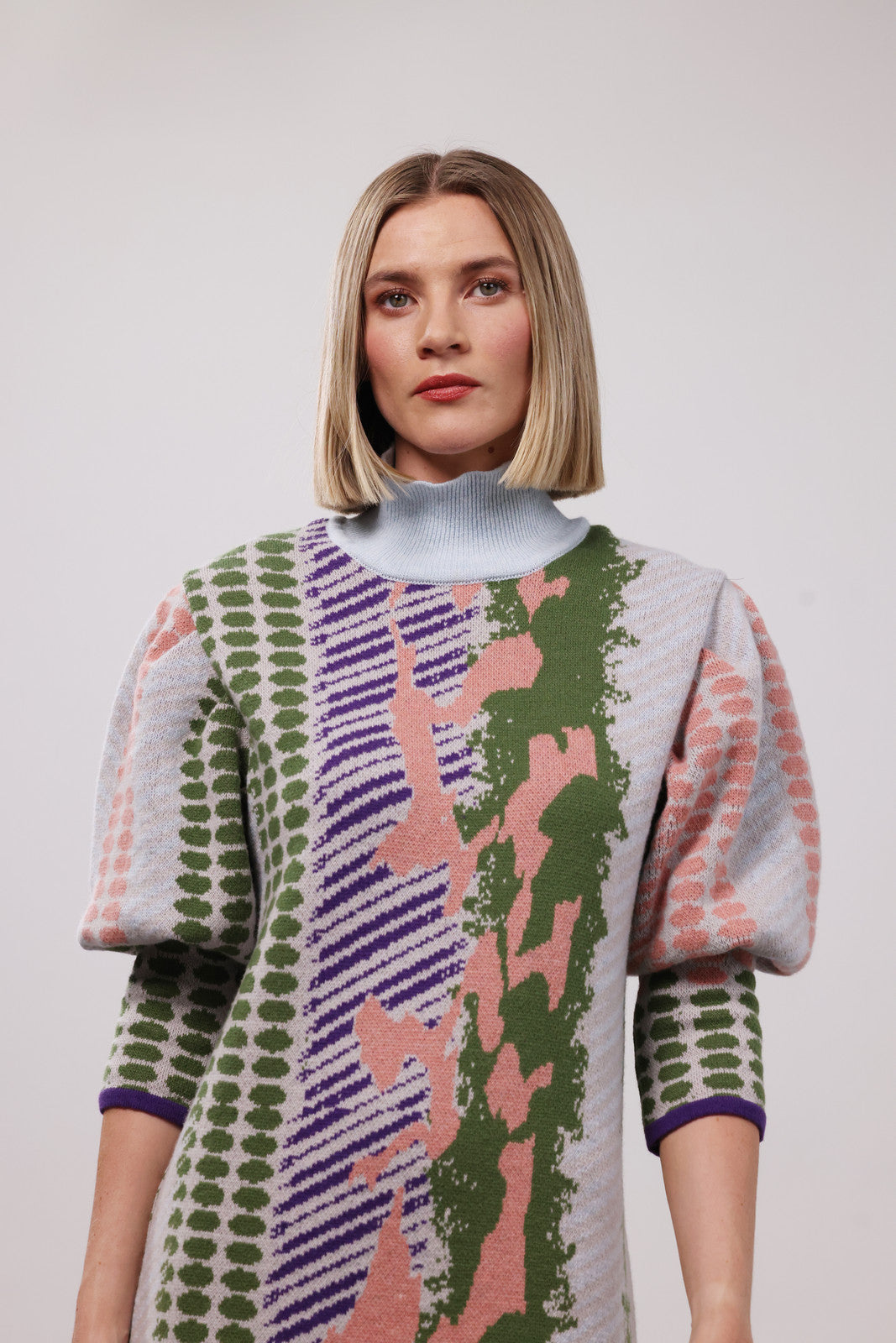 Graphic Knitted Dress