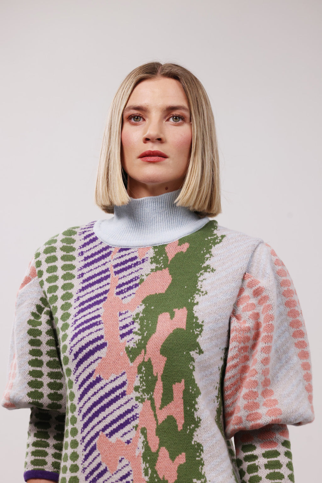 Graphic Knitted Dress