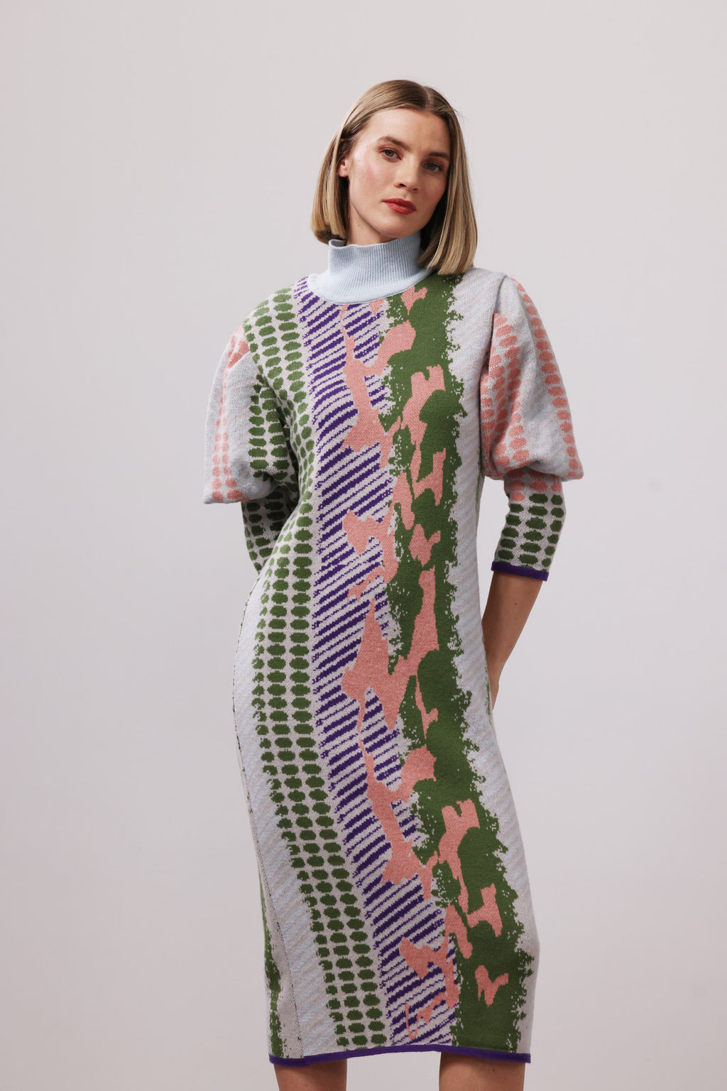 Graphic Knitted Dress