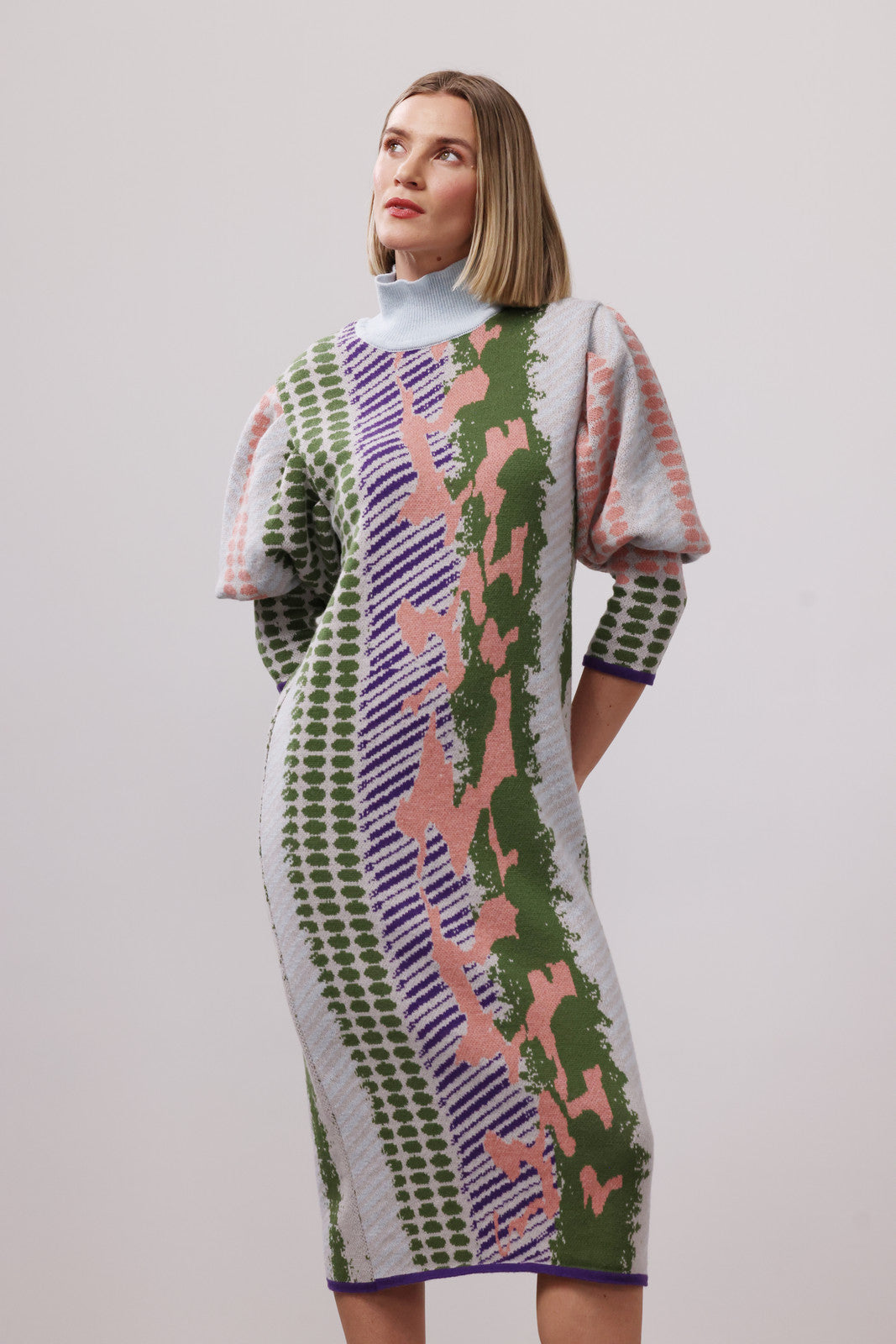 Graphic Knitted Dress