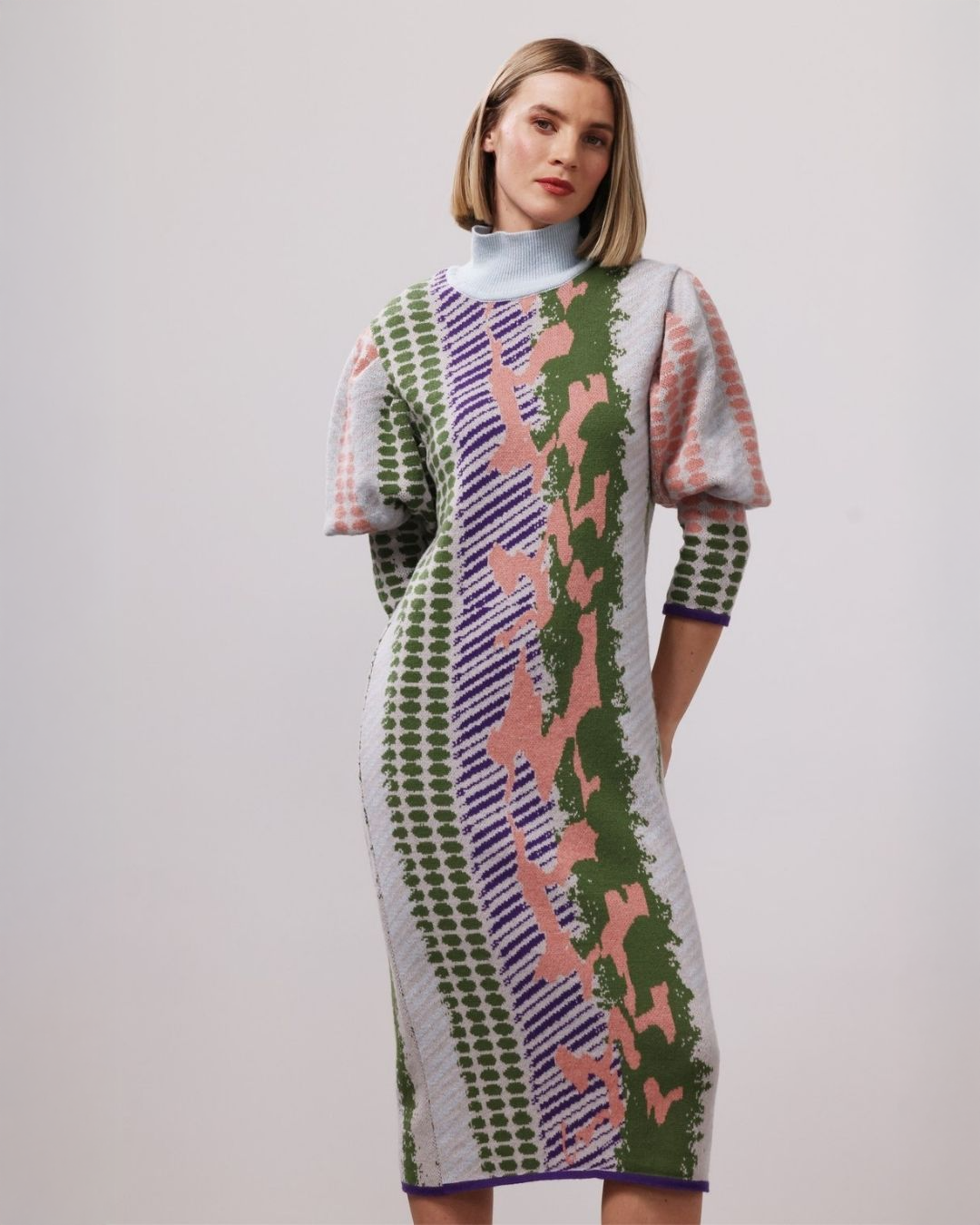 Graphic Knitted Dress