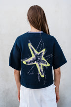 Starfish Short Sleeve Crew - Navy