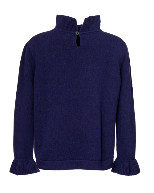 Frill Neck Jumper Deep Violet