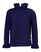 Frill Neck Jumper Deep Violet