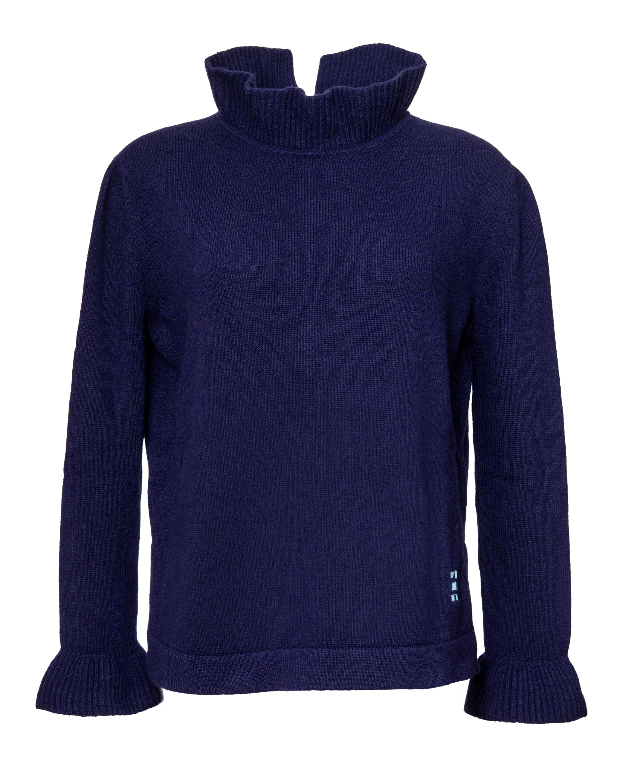 Frill Neck Jumper Deep Violet