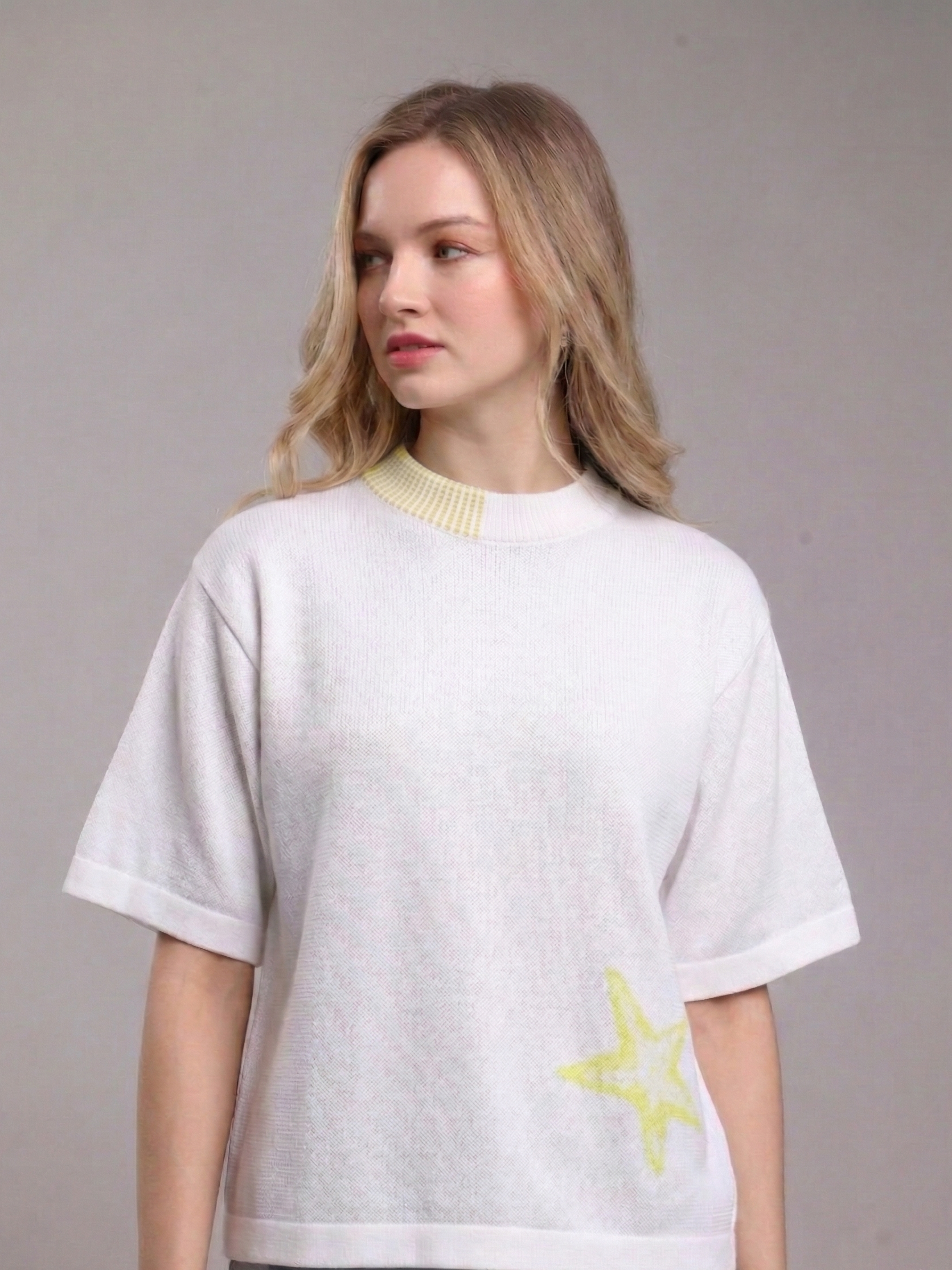 Starfish Short Sleeve Crew - White