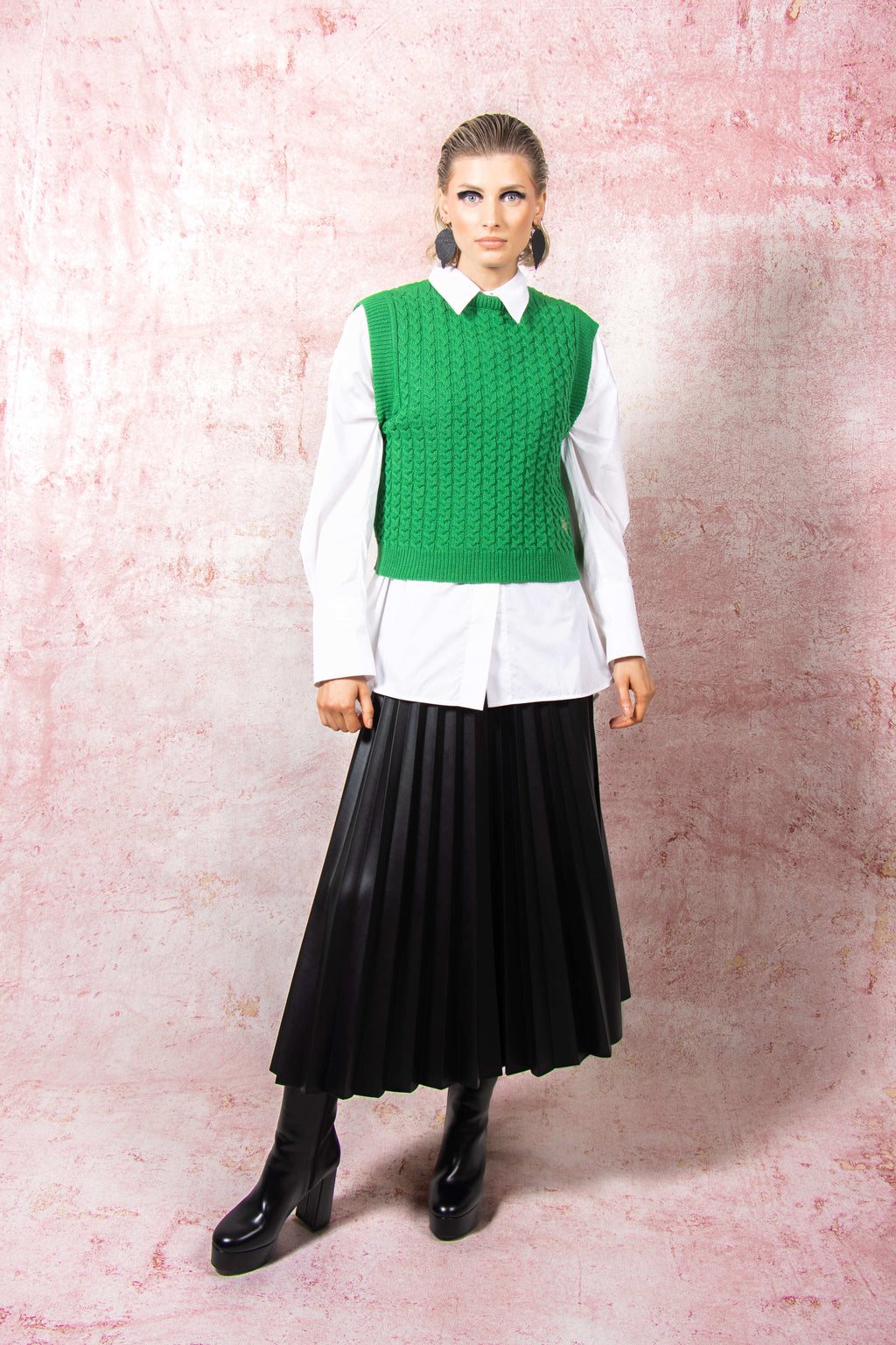 Loop Knit Tank Emerald Green