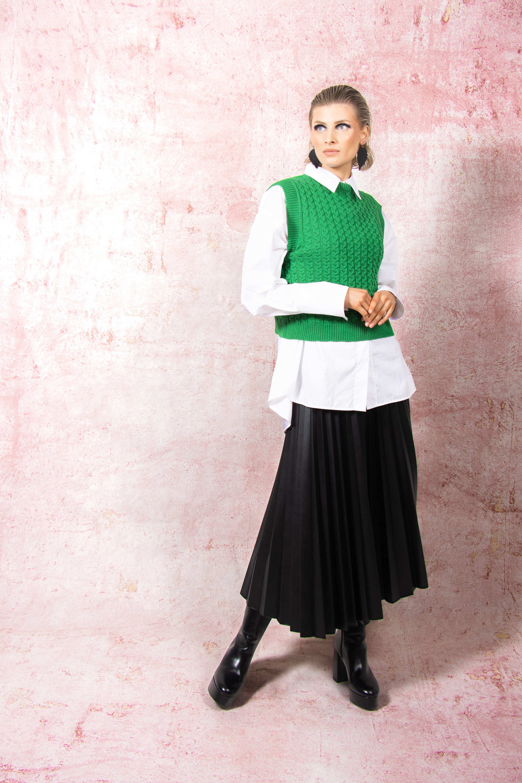 Loop Knit Tank Emerald Green