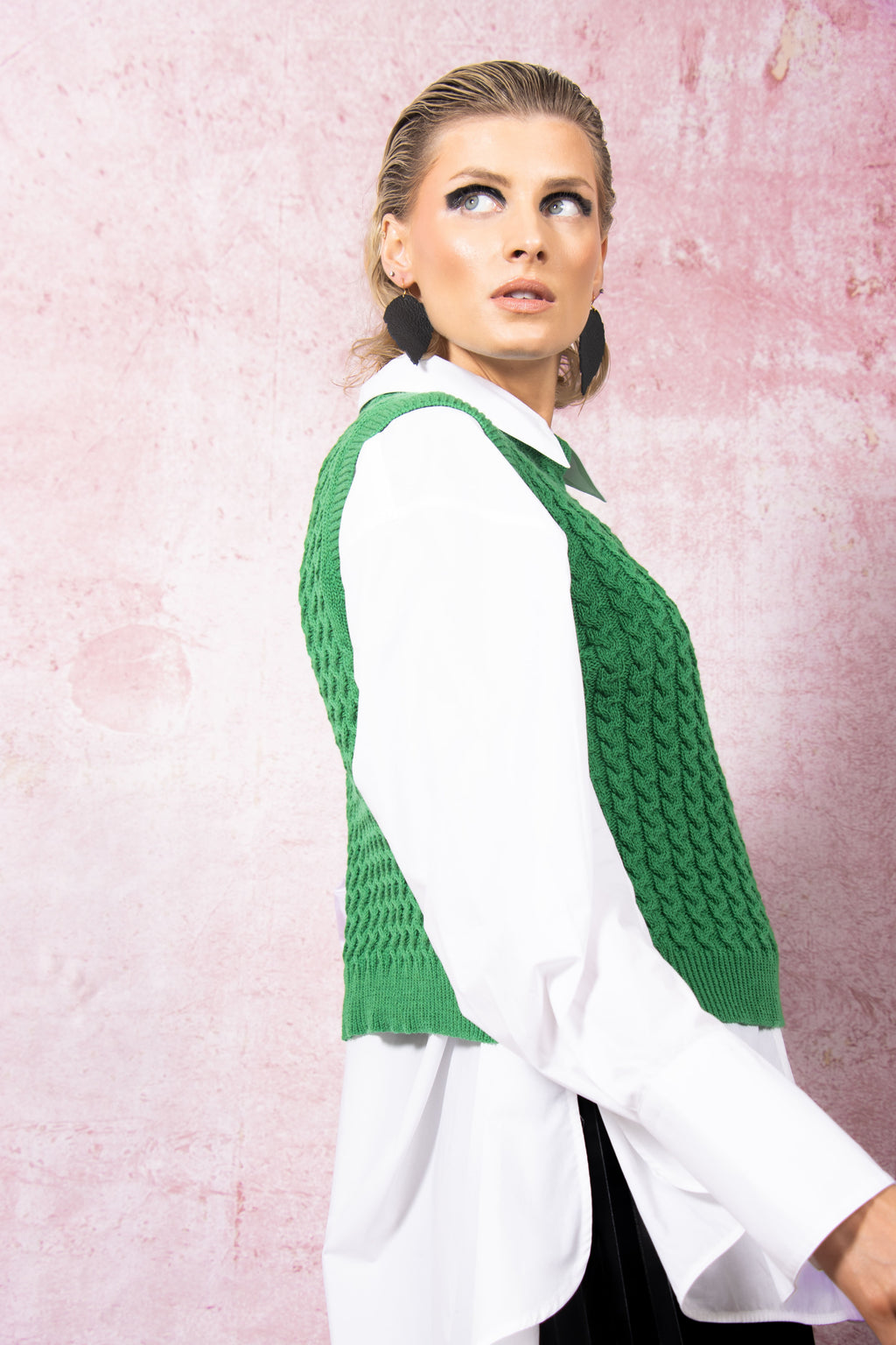 Loop Knit Tank Emerald Green