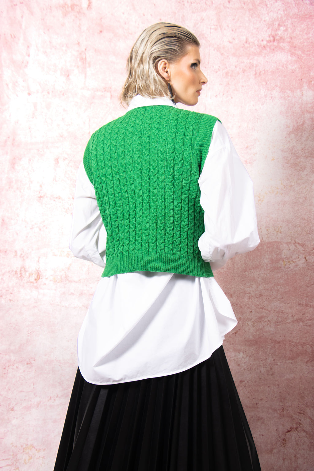Loop Knit Tank Emerald Green