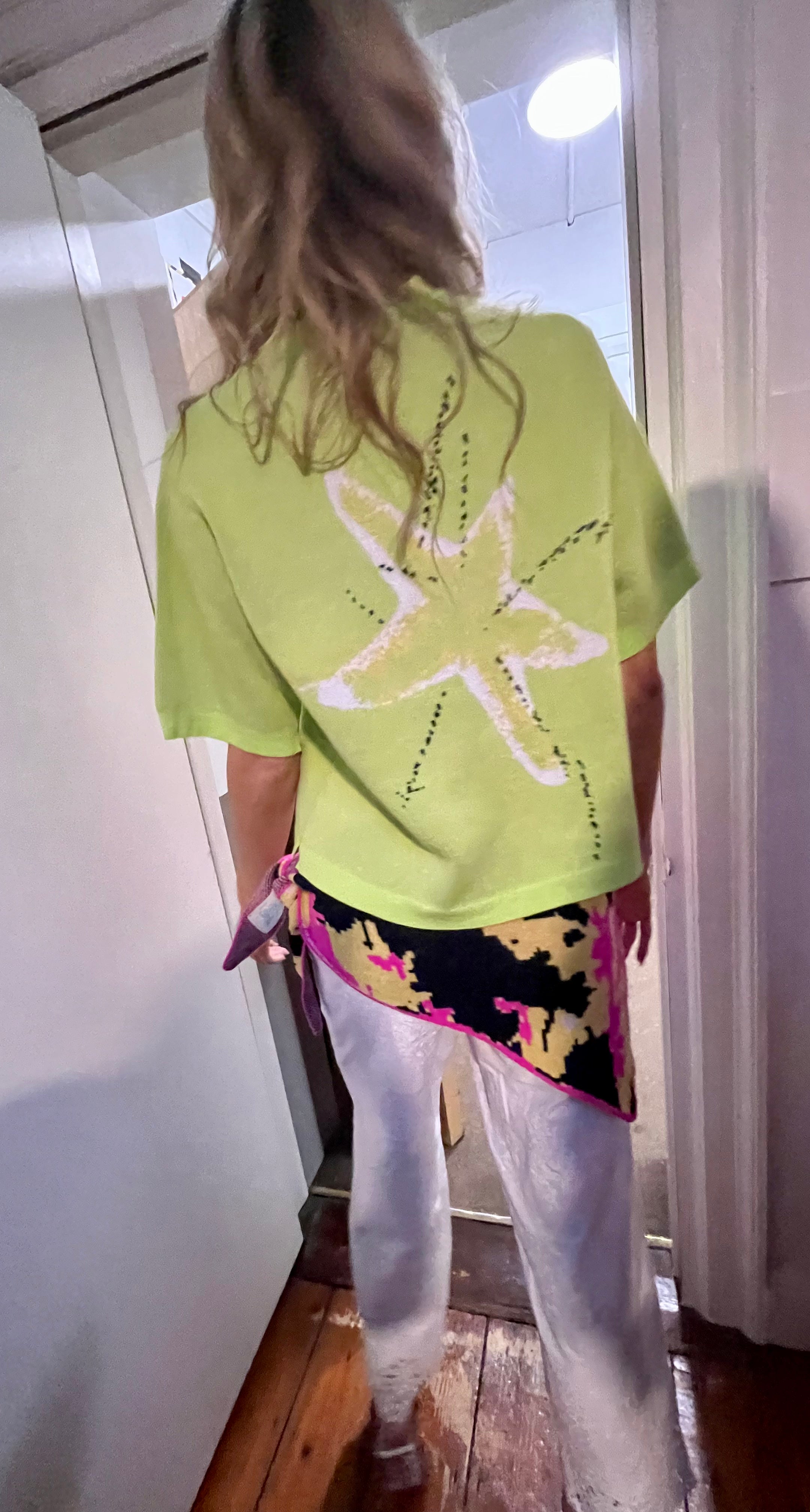 Starfish Short Sleeve Crew - Neon Lime