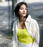 Cable Knit Tank - Vibrant Lime