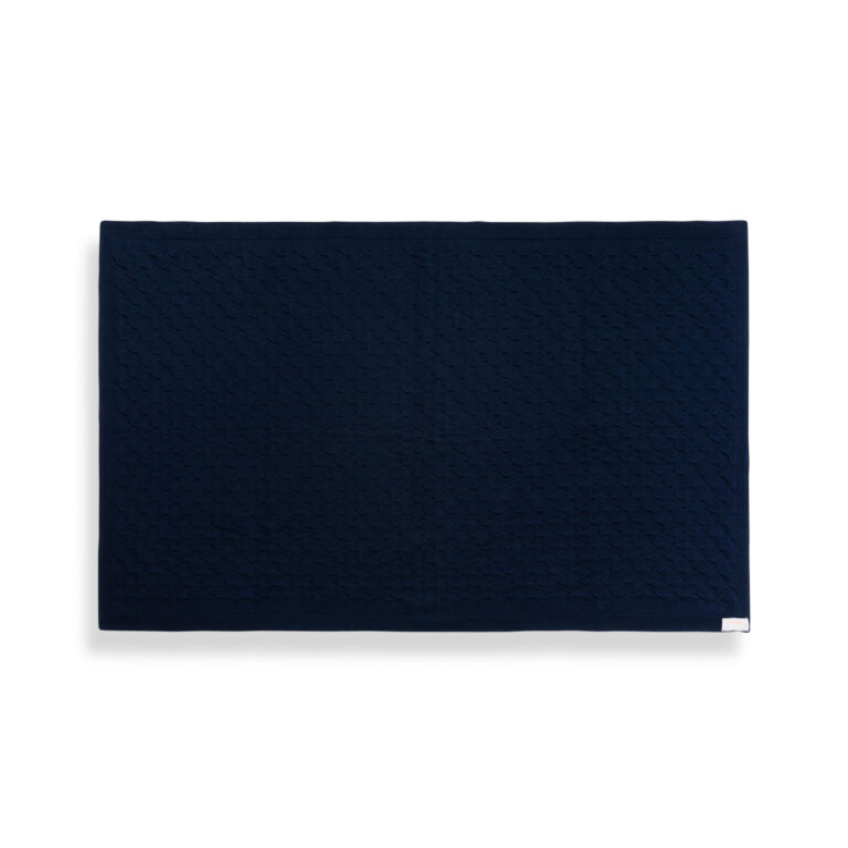 Premium Navy Cable Blanket