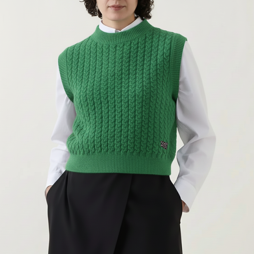 Loop Knit Tank Emerald Green