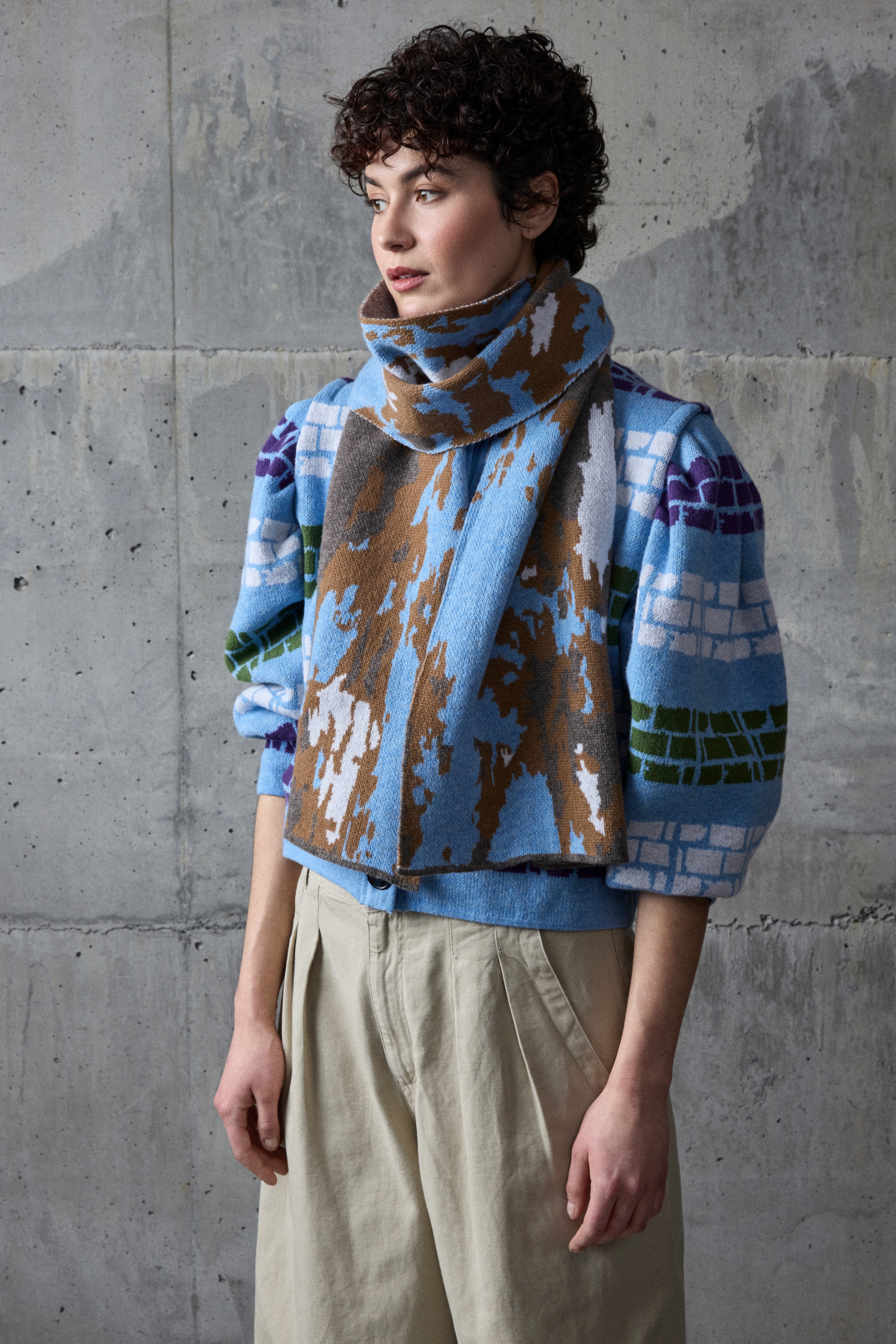 Rectangle Scarf Stone