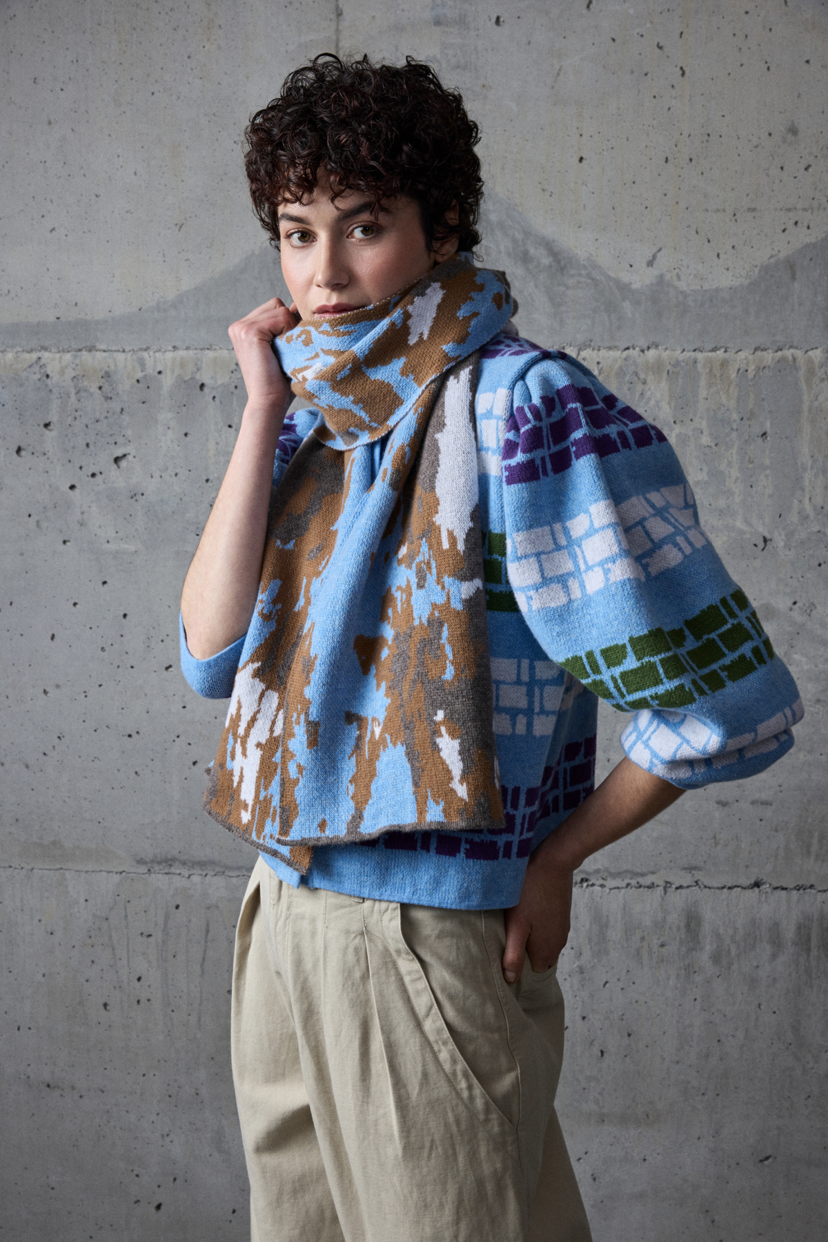 Rectangle Scarf Stone