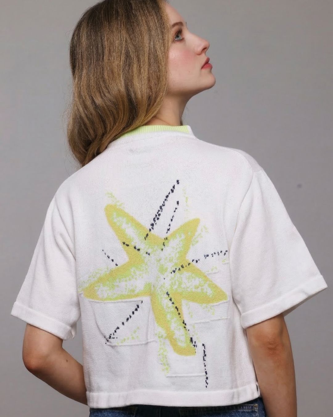 Starfish Short Sleeve Crew - White