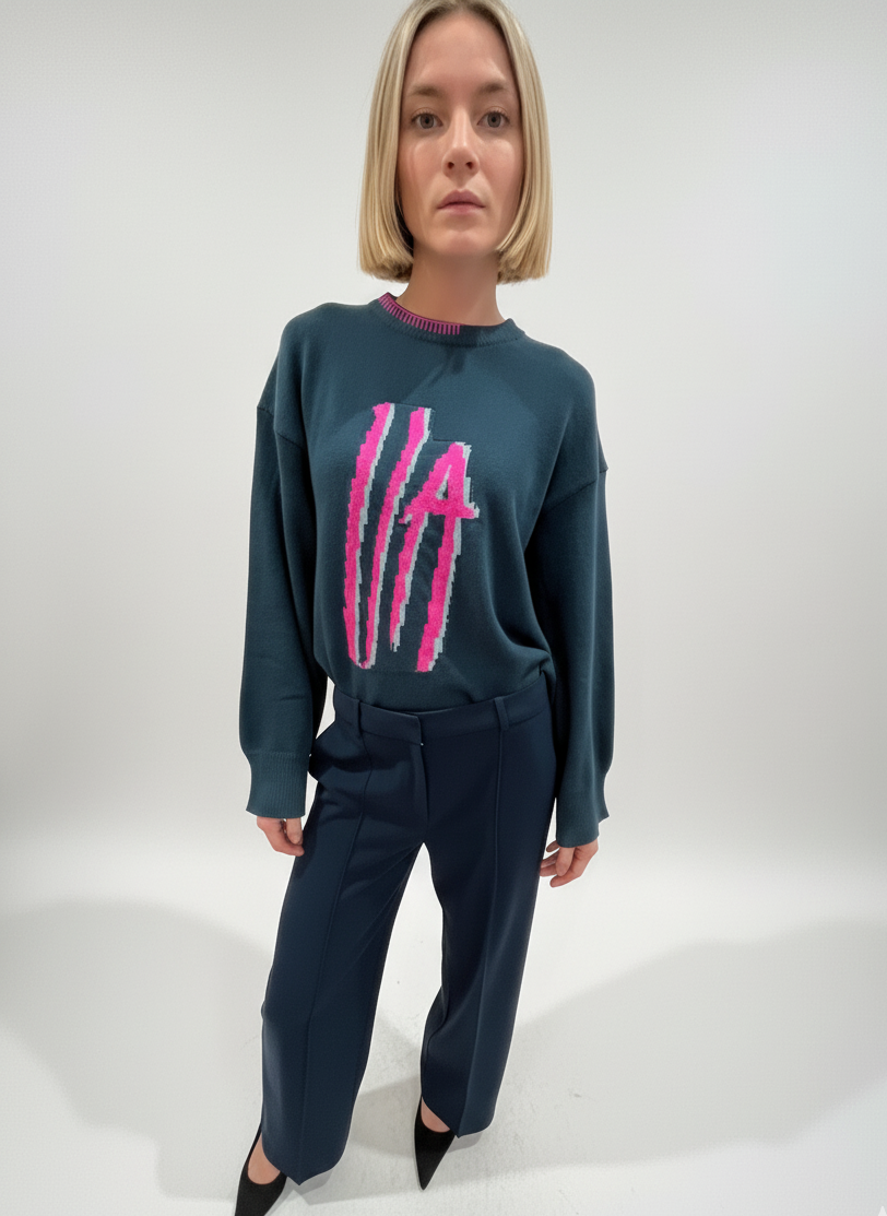 Urban Aran Tee Shirt long sleeve - teal