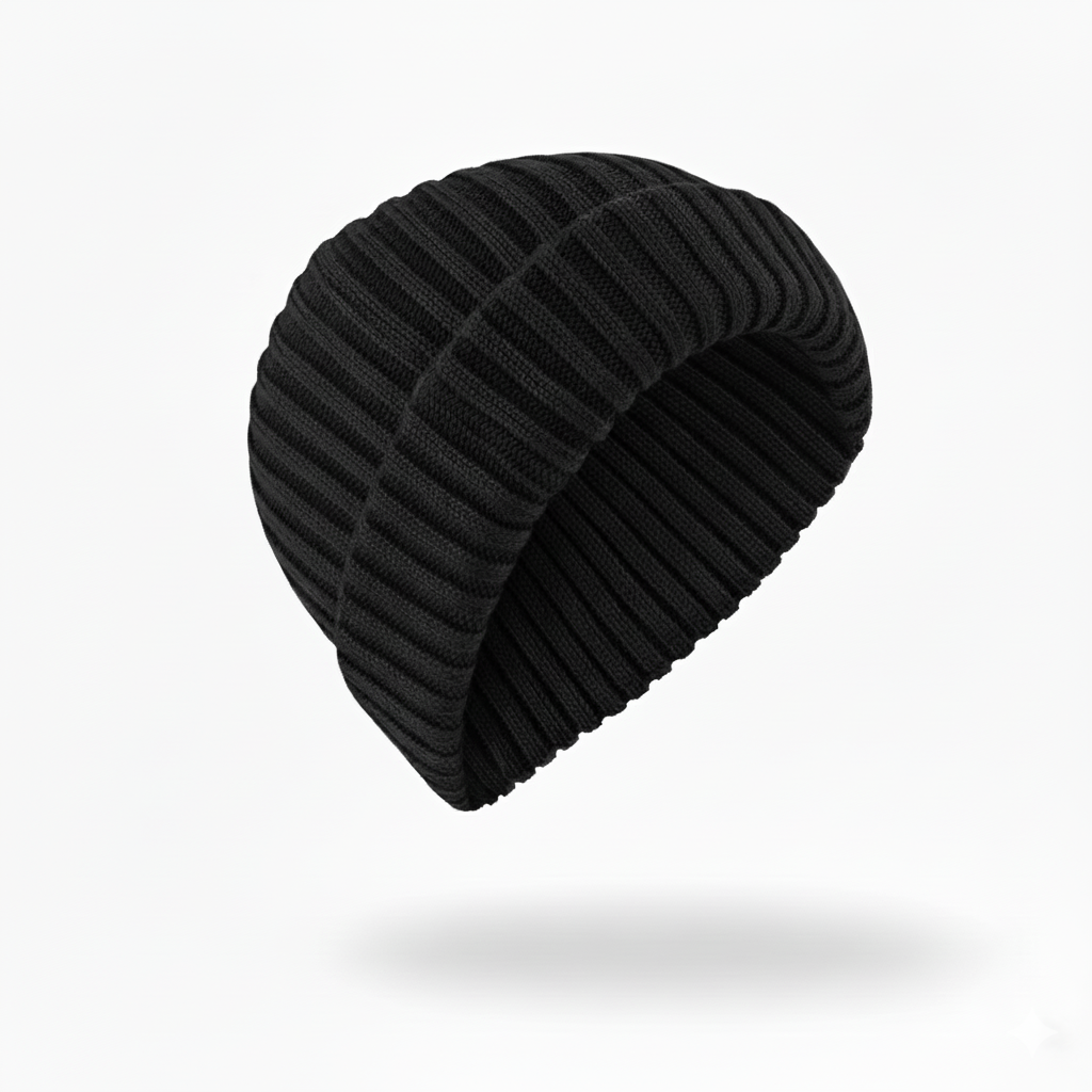 Merino Wool Beanie Black