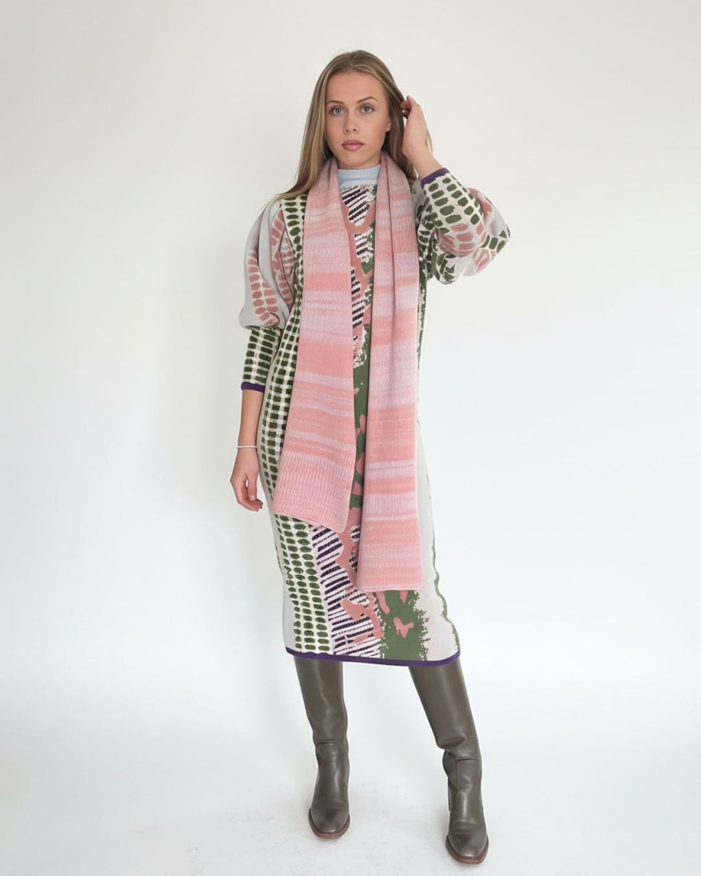 Handloomed Scarf - Blush