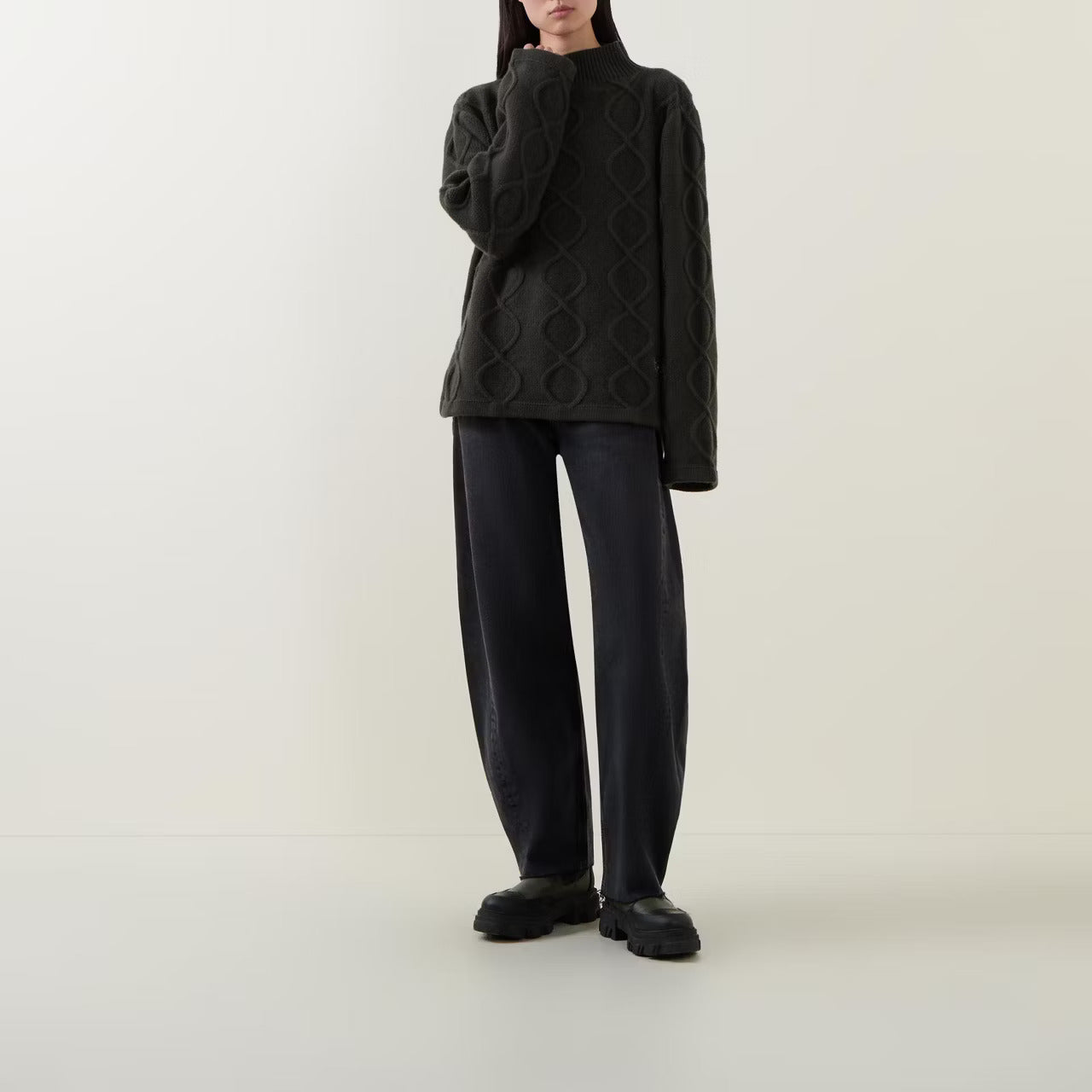 Loop Knit Sweater Forest Green