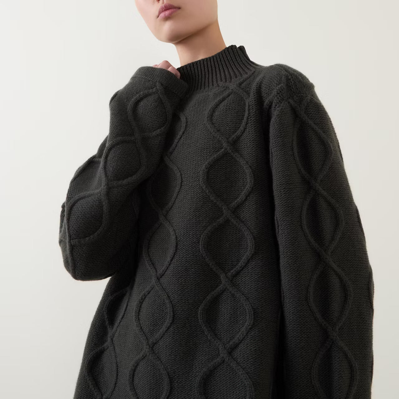 Loop Knit Sweater Forest Green