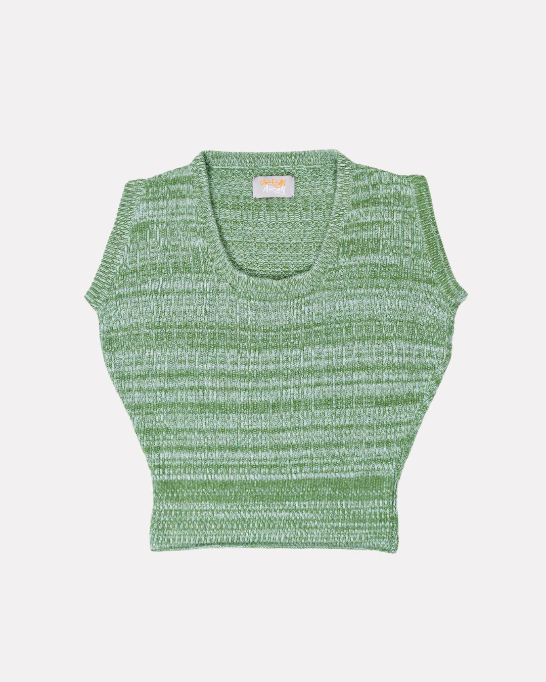 Handloomed Vest – Pampas Green & Light Blue