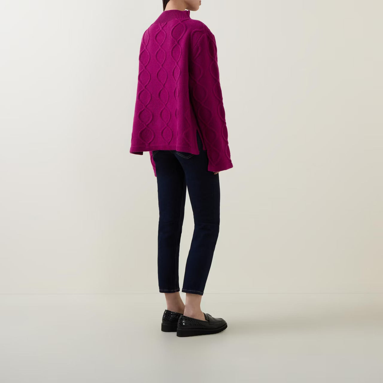 Loop Knit Sweater Raspberry Pink