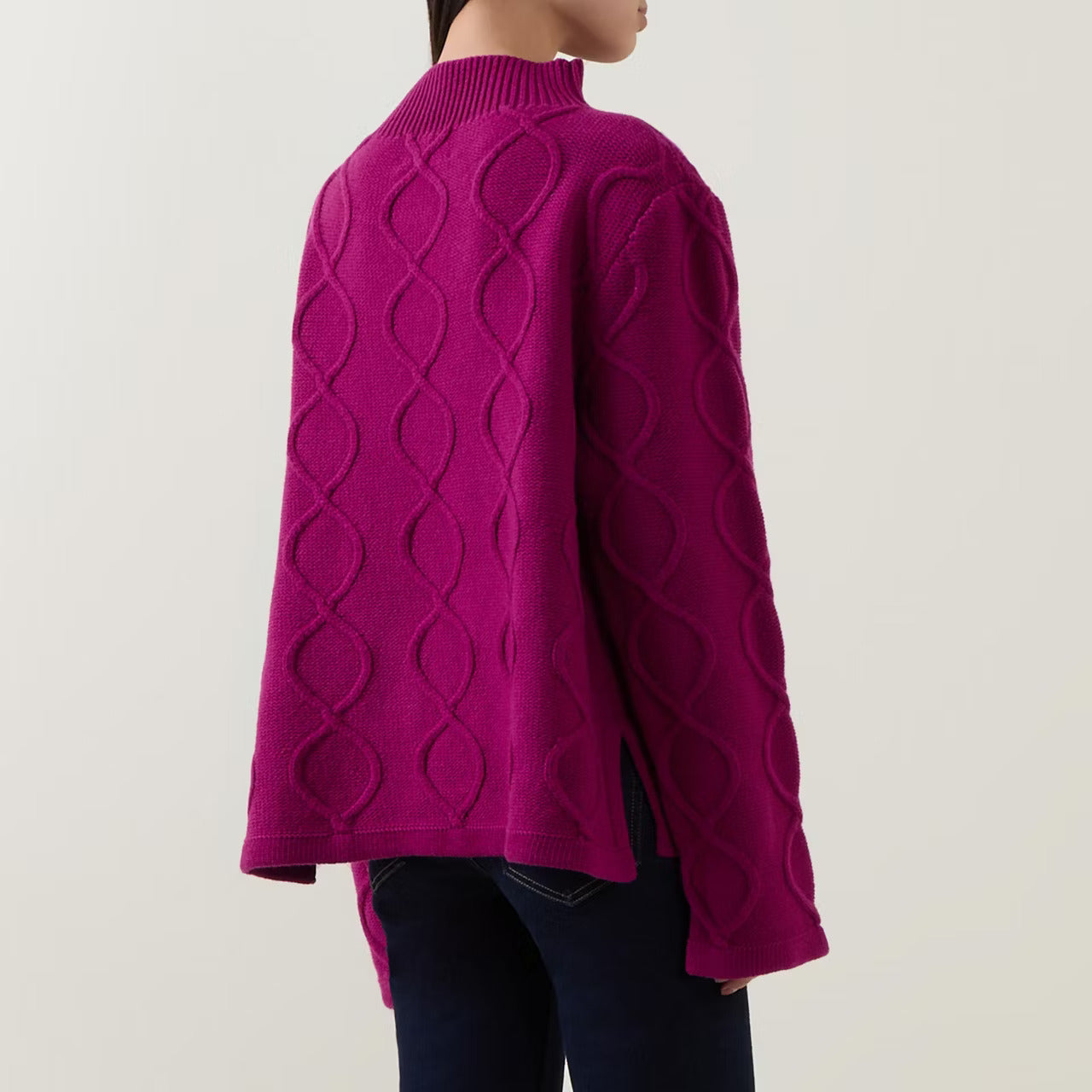 Loop Knit Sweater Raspberry Pink