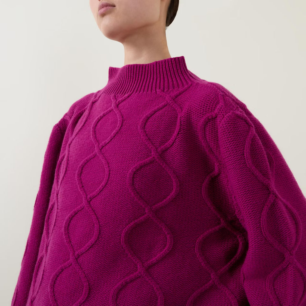 Loop Knit Sweater Raspberry Pink