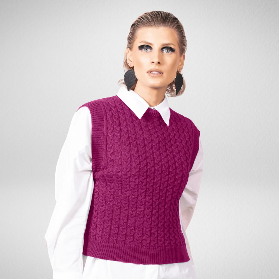 Loop Knit Tank Raspberry