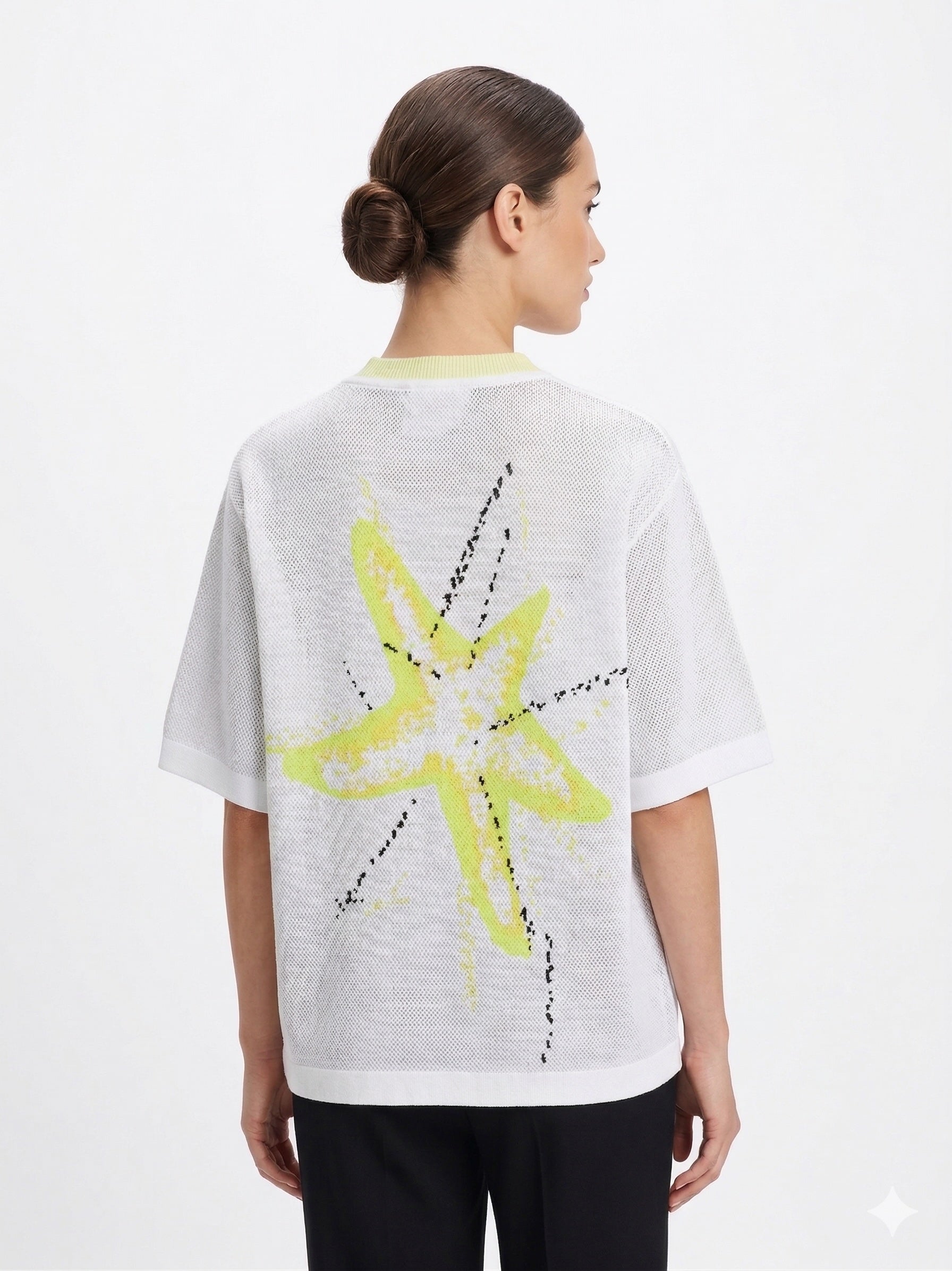 Starfish Short Sleeve Crew - White