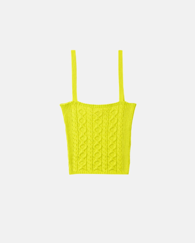 Cable knit top - Yellow