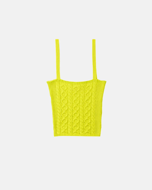 Cable knit top - Yellow