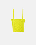Cable Knit Tank - Vibrant Lime